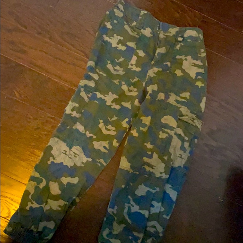 Camo print cargo pants